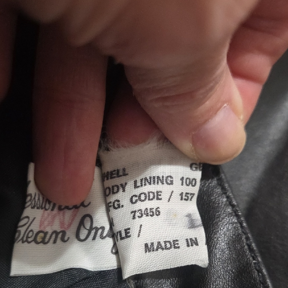 Vintage 90s Black Leather Skirt 5/6 High Waisted Mini Genuine Leather - Picture 10 of 11